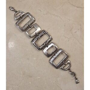 Brighton Modernist Nexus Rectangle Link Bracelet 1.25" X 8"